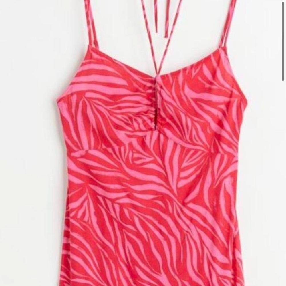 H&M zebra print midi dress